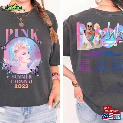 Comfort Colors P!Nk Summer Carnival 2023 Trustfall Album Tee Pink Singer Tour Hoodie T-Shirt