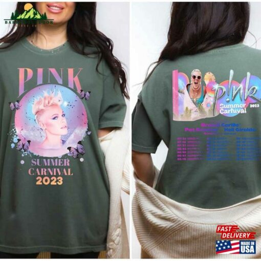 Comfort Colors P!Nk Summer Carnival 2023 Trustfall Album Tee Pink Singer Tour Hoodie T-Shirt