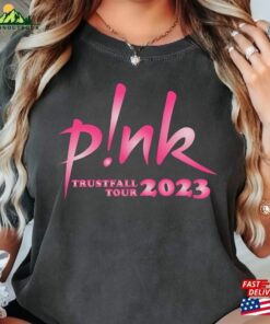 Comfort Colors Pink Trustfall Tour 2023 Album Tee Singer Music Festival Shirt Concert Apparel Hoodie T-Shirt