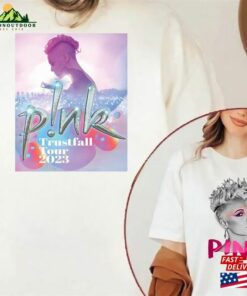 Comfort Colors Pink Trustfall Tour 2023 Album Tee Singer Music Festival Shirt Concert Apparel T-Shirt Unisex