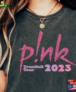 Comfort Colors Pink Trustfall Tour 2023 Album Tee Singer Music Festival Shirt Concert Apparel Unisex T-Shirt