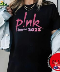Comfort Colors Pink Trustfall Tour 2023 Album Tee Singer Music Festival Shirt Concert Apparel Unisex T Shirt 3