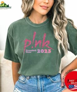 Comfort Colors Pink Trustfall Tour 2023 Album Tee Singer Music Festival Shirt Concert Apparel Unisex T Shirt 4