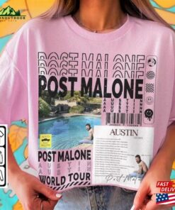 Comfort Colors Post Malone Rap Shirt Y2k 90S Merch Vintage Album Austin Twelve Carot Tour 2023 Tickets Graphic Tee Gift For Fan Sweatshirt T-Shirt