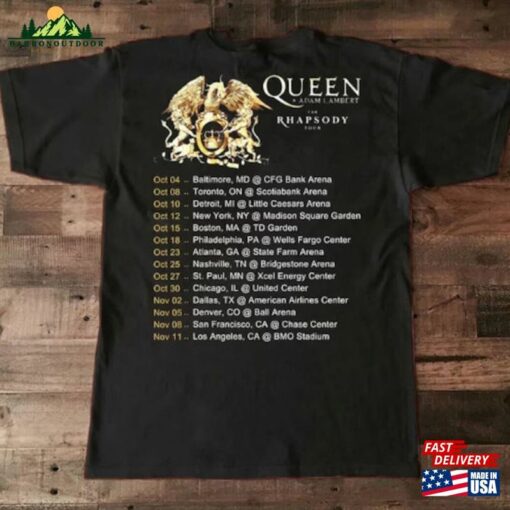 Comfort Colors Queen Adam Lambert The Rhapsody Tour 2023 T-Shirt Rock Band Hoodie