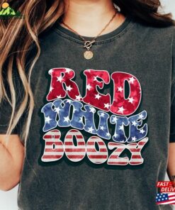 Comfort Colors Red White And Boozy Shirt Retro Fourth Of July 4Th Independence Day Tee Hoodie T Shirt 4