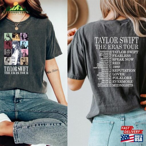 Comfort Colors The Eras Tour 2 Sides Shirt 2023 T-Shirt Midnights Album Sweatshirt Hoodie