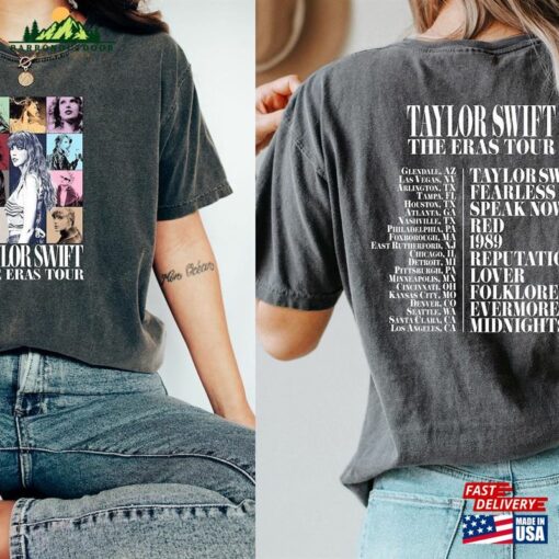 Comfort Colors The Eras Tour 2 Sides Shirt 2023 T-Shirt Midnights Album Sweatshirt Hoodie