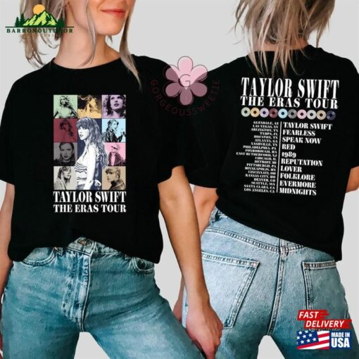 Comfort Colors The Eras Tour 2 Sides T-Shirt Taylor Swiftie Shirt 2023 Classic Unisex