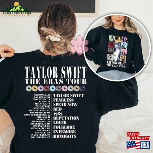 Comfort Colors The Eras Tour 2 Sides T-Shirt Taylor Swiftie Shirt 2023 Classic Unisex