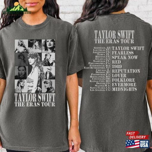 Comfort Colors Ts Eras Tour Merch Dates On Back 2 Sided Tee Classic T-Shirt