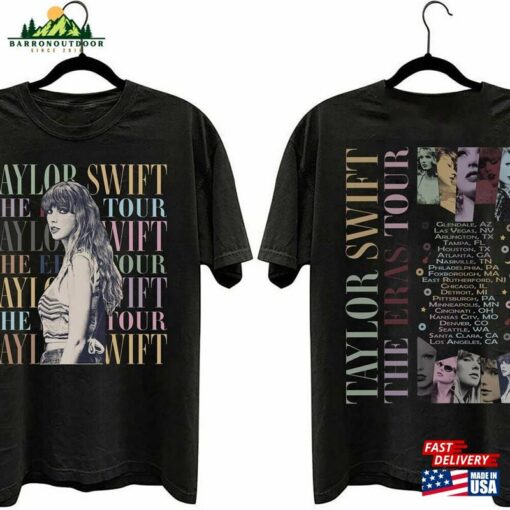 Comfort Colors Ts Eras Tour Merch Dates On Back 2 Sided Tee T-Shirt Sweatshirt