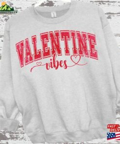 Comfort Colors Valentines Day Faux Glitter Valentine Vibes Lovers Shirt Unisex Sweatshirt 1