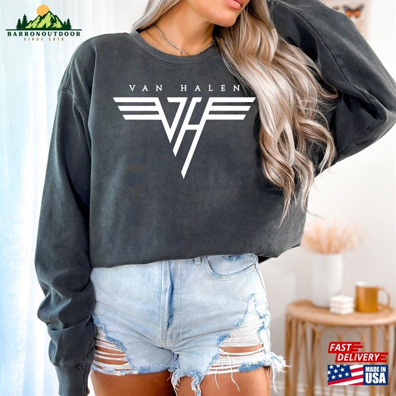 Comfort Colors Van Halen Sweat Edie Hoodie T-Shirt Classic Comfort Colors Van Halen Sweat Edie Hoodie T-Shirt Classic