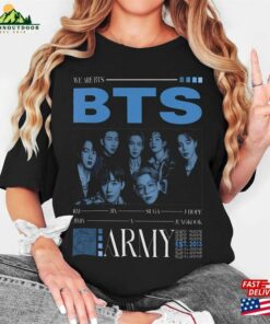 Comfort Colors Vintage Bts Shirt Unisex Kpop Style Korean Pop Sweatshirts T-Shirt Classic