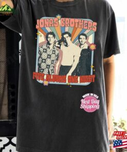 Comfort T-Shirt Five Album One Night Shirt Concert 2023 Retro Unisex Gift Jonas 90 Classic Sweatshirt
