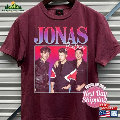 Comfort T-Shirt Five Album One Night Shirt Concert 2023 Retro Unisex Gift Jonas 90 Sweatshirt