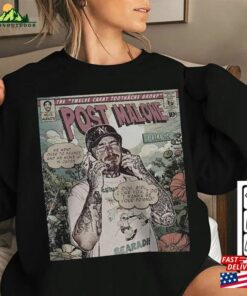 Comic Post Malone 90S Vintage Book Art Twelve Carat Toothache Album World Tour Tickey 2023 Shirt Classic T-Shirt