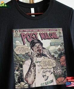 Comic Post Malone 90S Vintage Book Art Twelve Carat Toothache Album World Tour Tickey 2023 Shirt Classic T-Shirt
