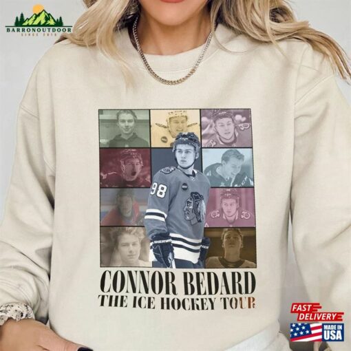 Connor Bedard The Eras Tour Shirt Chicago Ice Hockey Vintage Sweatshirt Hoodie