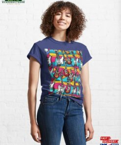 Cool Colorful Electric Guitar Pattern Classic T-Shirt Sweatshirt Cool Colorful Electric Guitar Pattern Classic T-Shirt Sweatshirt