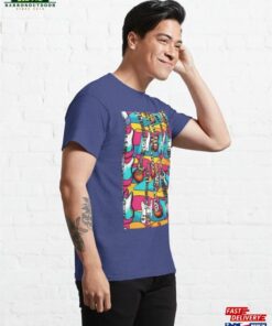 Cool Colorful Electric Guitar Pattern Classic T-Shirt Sweatshirt 3 Cool Colorful Electric Guitar Pattern Classic T Shirt Sweatshirt 4