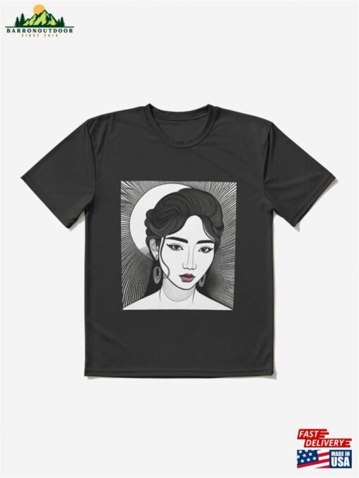 Cool Girl Portrait Active T-Shirt Classic