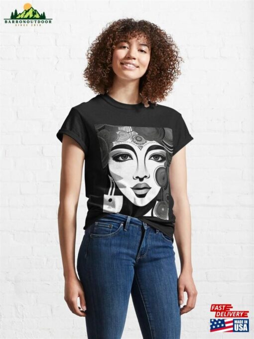 Cool Girl Portrait Art Classic T-Shirt