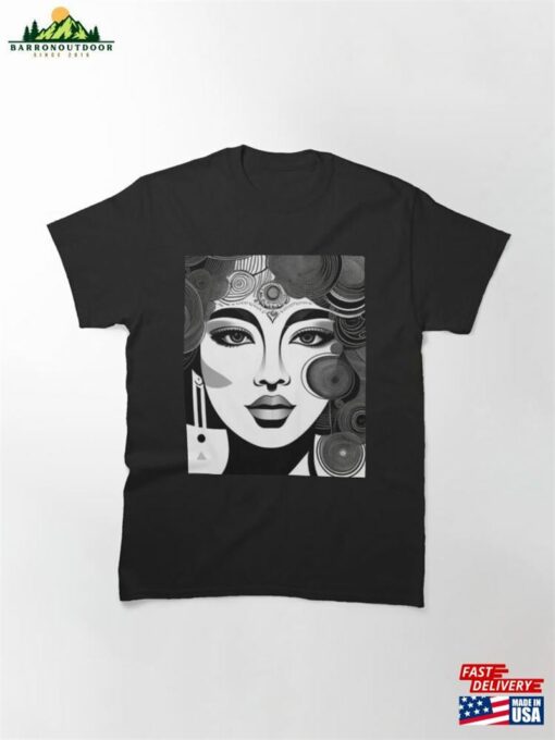 Cool Girl Portrait Art Classic T-Shirt