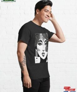 Cool Girl Portrait Art Classic T Shirt 4