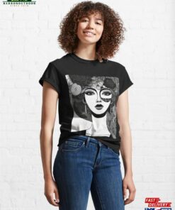 Cool Girl Portrait Art Classic T Shirt Hoodie 3