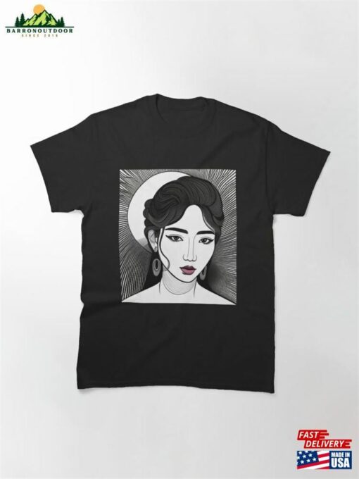 Cool Girl Portrait Classic T-Shirt Hoodie