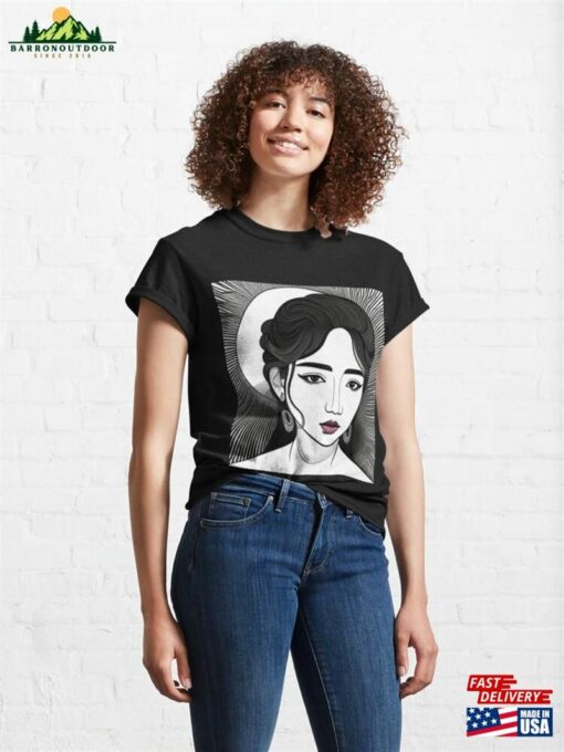 Cool Girl Portrait Classic T-Shirt Hoodie