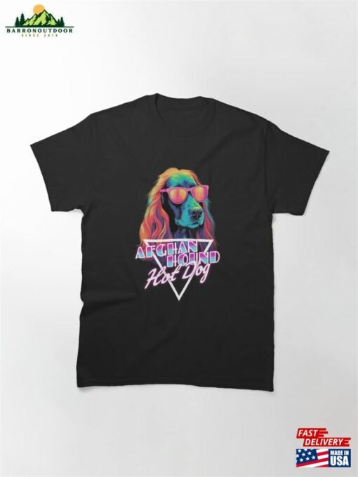 Copy Of Retro Wave Afghan Hound Dog Shirt T-Shirt Unisex