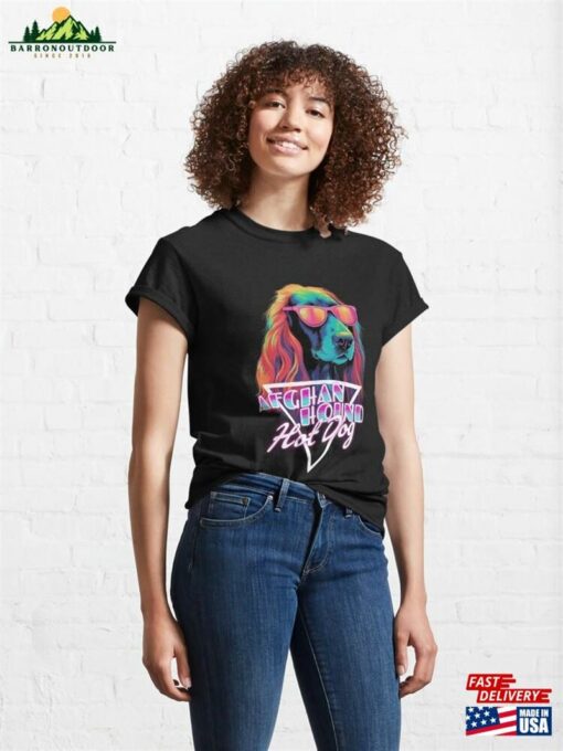 Copy Of Retro Wave Afghan Hound Dog Shirt T-Shirt Unisex