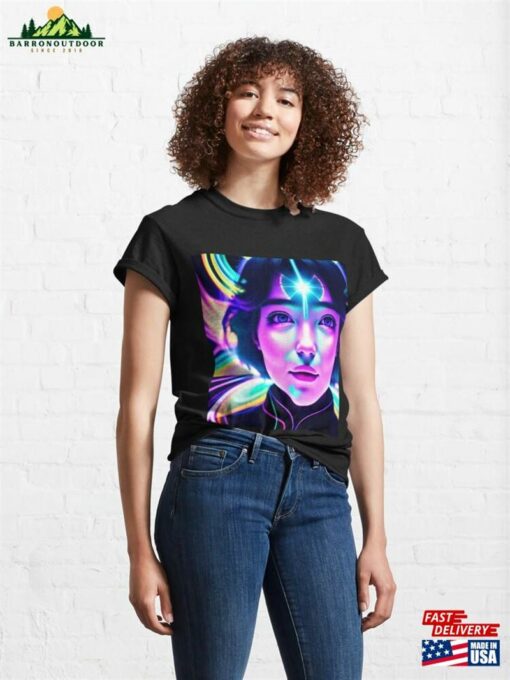 Cosmo Girl Portrait Art Classic T-Shirt Hoodie