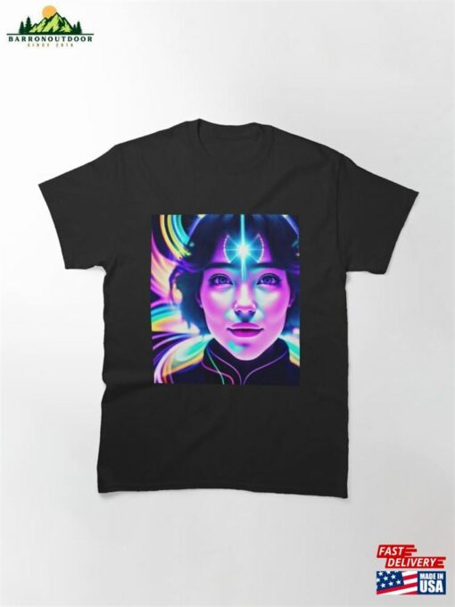 Cosmo Girl Portrait Art Classic T-Shirt Hoodie