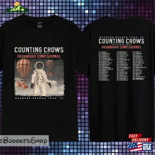 Counting Crows Banshee Season Tour 2023 Shirt Band Fan Concert T-Shirt Sweatshirt