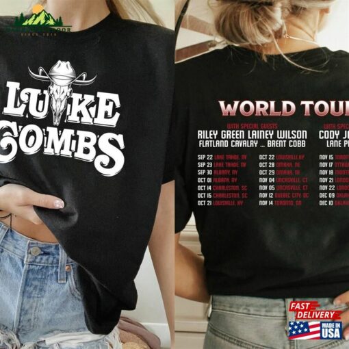 Country Concert Shirt Combs Crazy Bullhead 2023 World Tour T-Shirt 2 Side Classic Hoodie