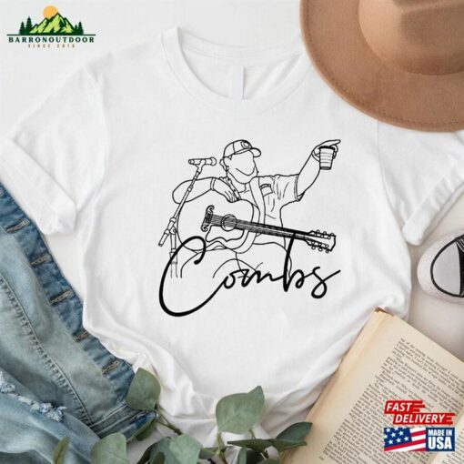 Country Music Shirt Guitar Singer Outline Art T-Shirt Hoodie