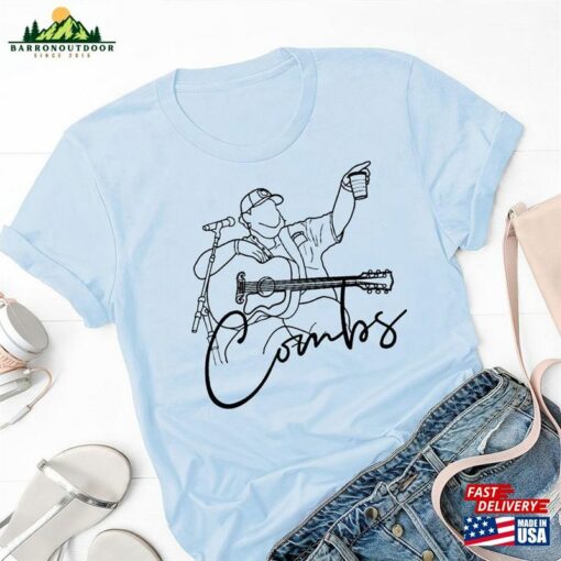 Country Music Shirt Guitar Singer Outline Art T-Shirt Hoodie