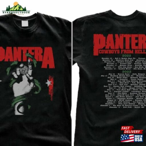 Cowboy From The Hell Tour 2023 Shirt Pantera Band For Fan Metal Rock Concert T-Shirt Classic