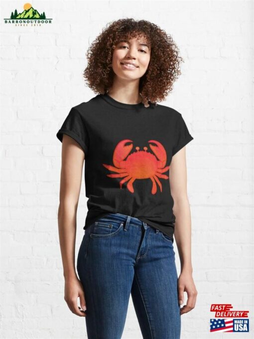 Crab Seafood Hand Drawn Illustration Classic T-Shirt Unisex