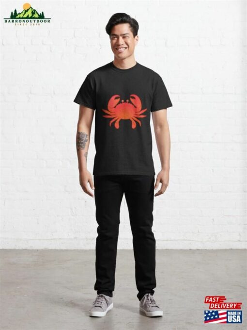 Crab Seafood Hand Drawn Illustration Classic T-Shirt Unisex