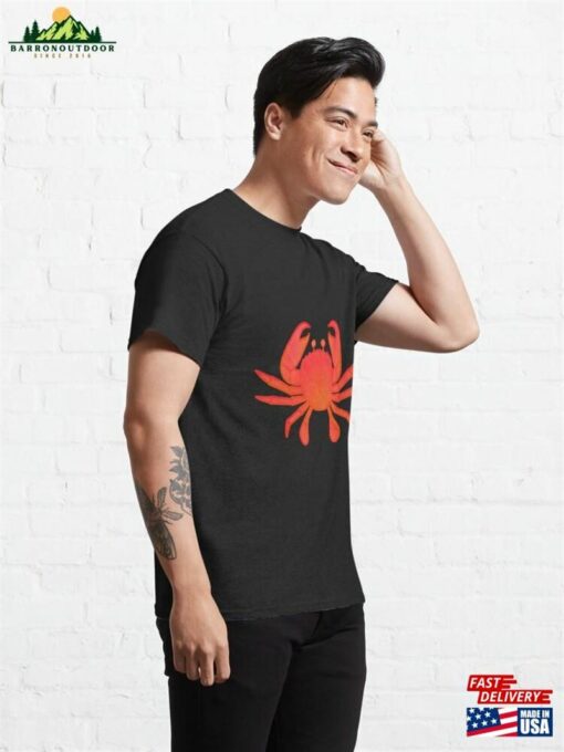 Crab Seafood Hand Drawn Illustration Classic T-Shirt Unisex