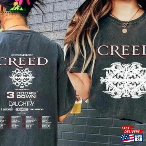 Creed 2024 Tour Summer Of’99 Shirt Band Fan Unisex Hoodie