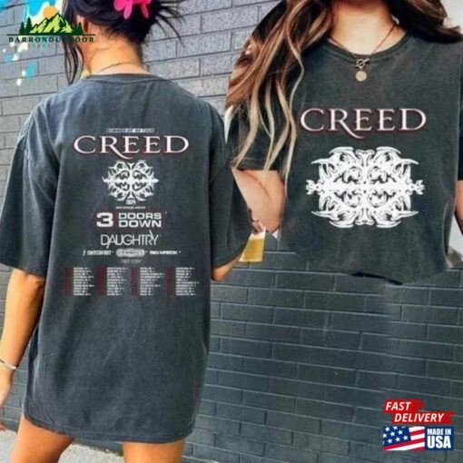 Creed 2024 Tour Summer Of’99 Shirt Concert Band Fan T-Shirt Sweatshirt