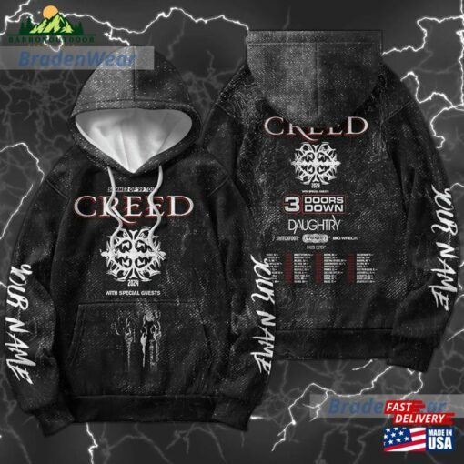 Creed Huge 2024 Reunion Tour Single Day Festival 3D Hoodie Sweatshirt