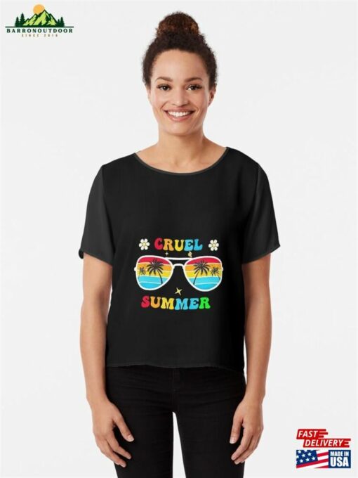 Cruel Summer Groovy Tee Funny Colorful Gifts T-Shirt Chiffon Top Hoodie