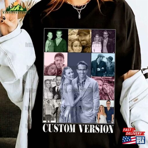 Custom Couples Personalized Photo Tshirts Era’s Tour Shirt I Love My Girlfriend Hoodie Unisex